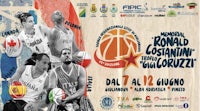 a poster for a basketball tournament in greece